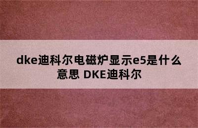 dke迪科尔电磁炉显示e5是什么意思 DKE迪科尔